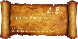 Lipsitz Emerita névjegykártya